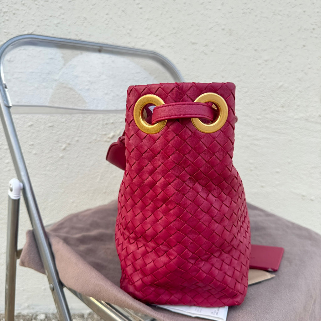 Bottega Veneta Garda Hot Pink Intrecciato Nappa Leather Large 33cm