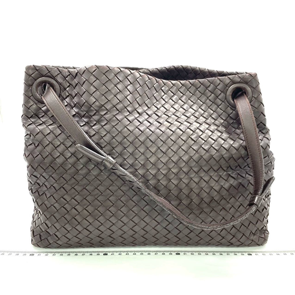 Bottega Veneta Garda Dark Brown Intrecciato Nappa Leather Large 33cm