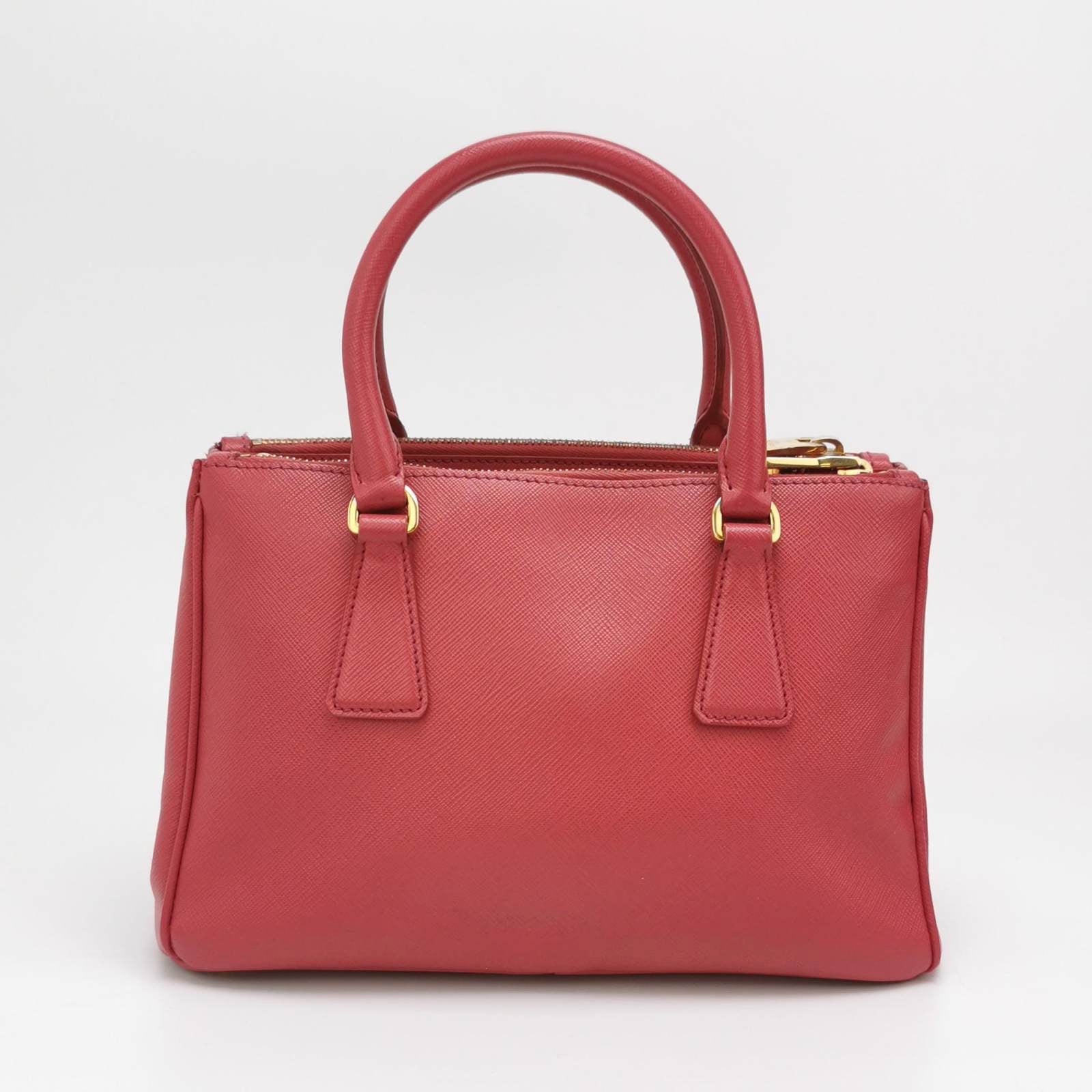 Prada Galleria Saffiano Leather Small Pink Handbag with Strap