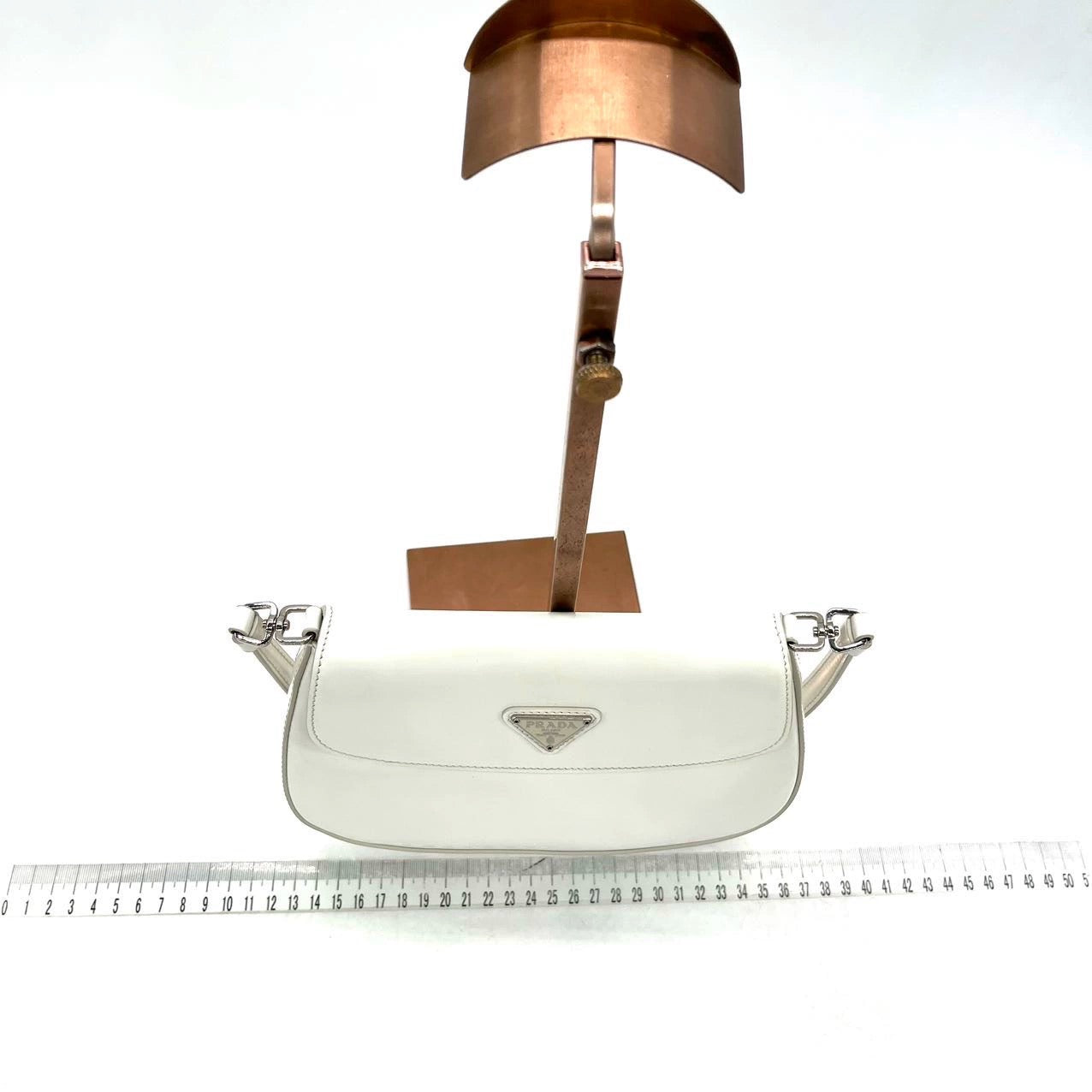 Prada Cleo Flap White Leather Shoulder bag