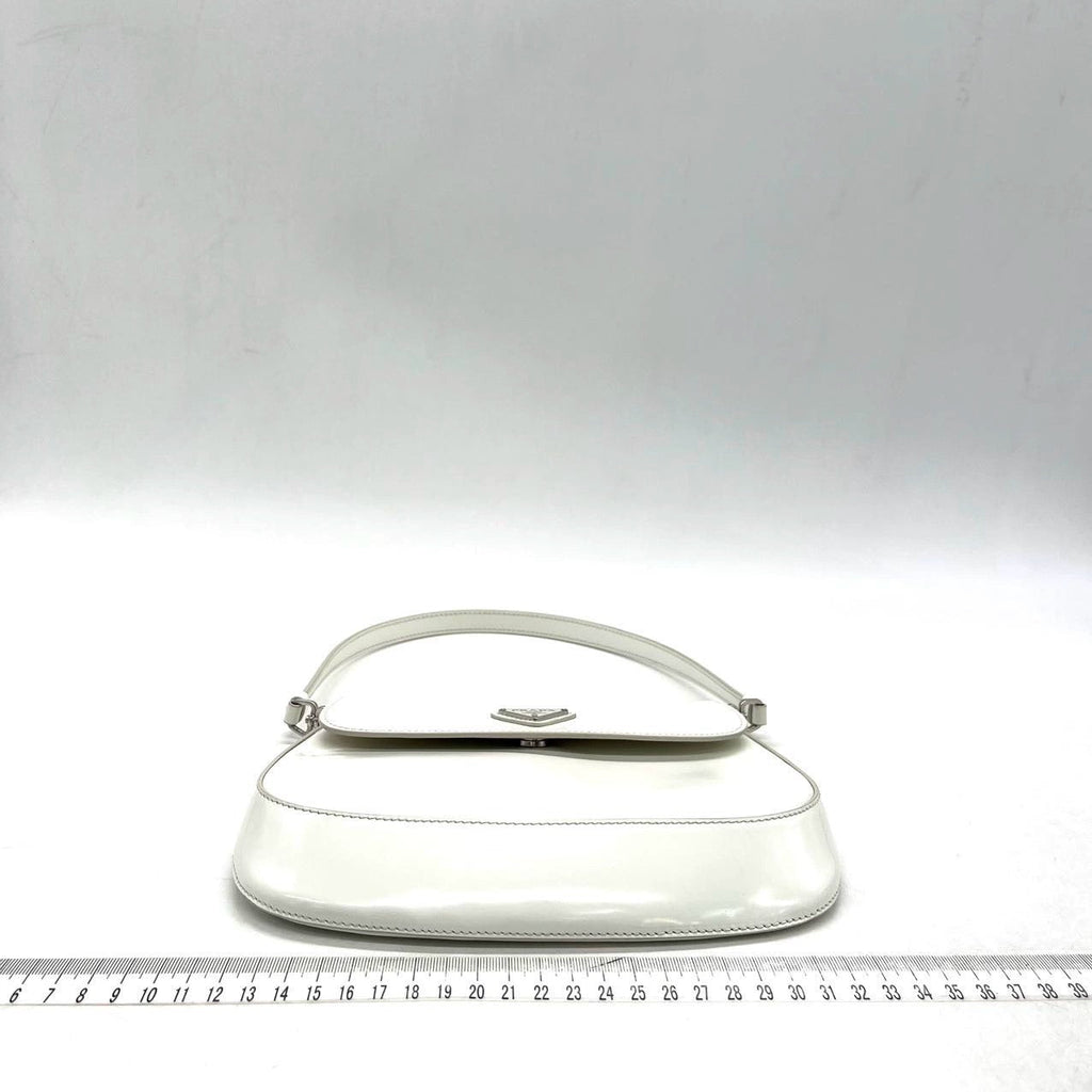 Prada Cleo Flap White Leather Shoulder bag