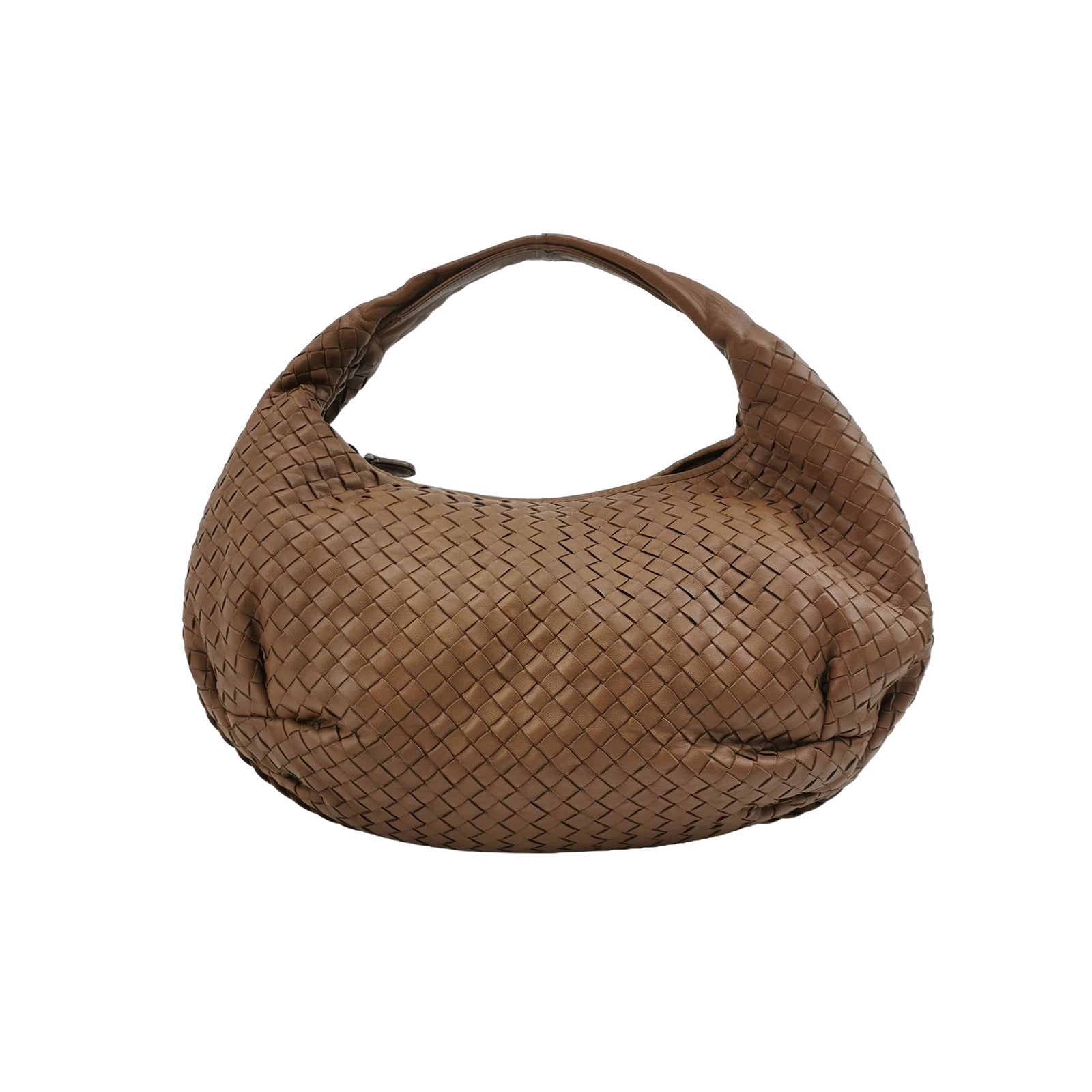 Bottega Veneta Belly Hobo Intrecciato Leather Milk Chocolate Brown Large 45