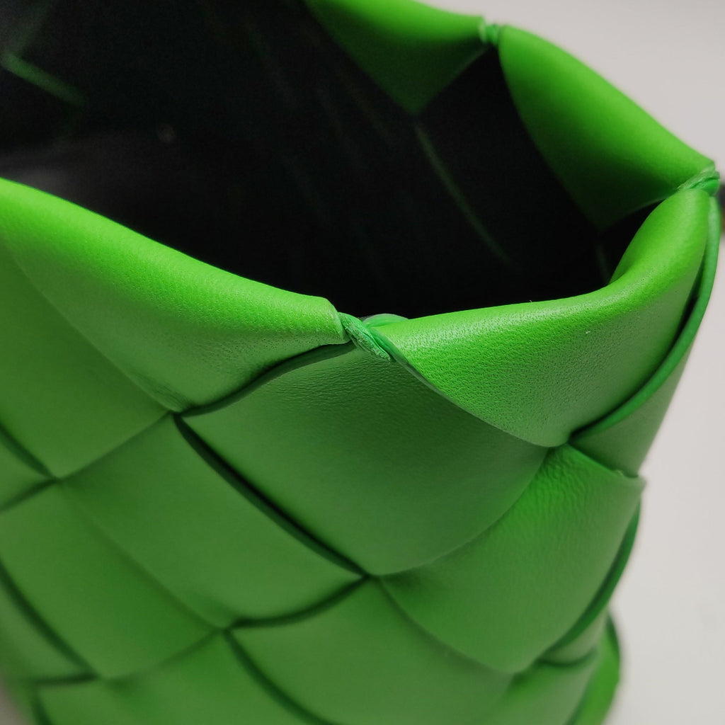 Bottega Veneta Cabat Small Green Intrecciato Leather Tote Bag