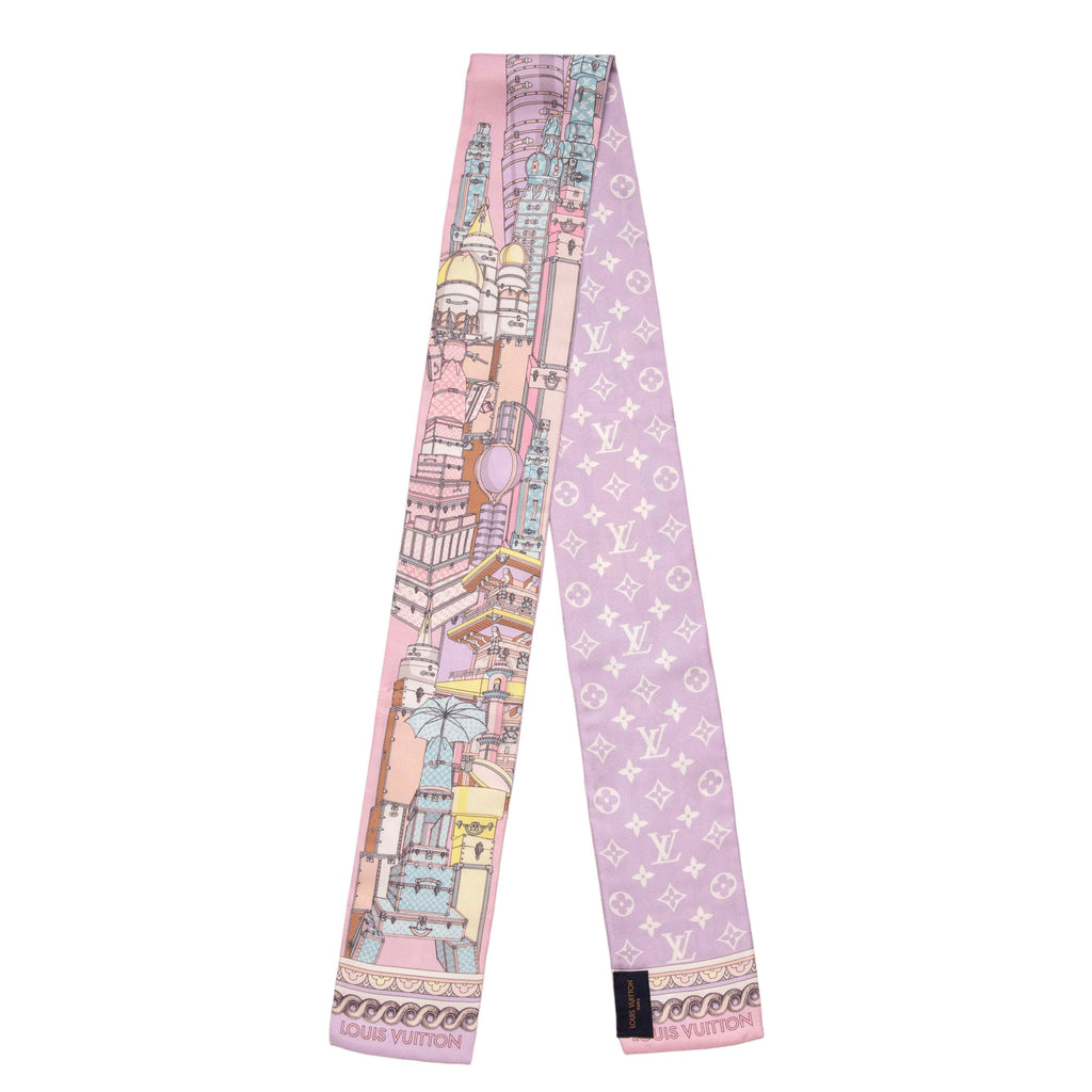 Louis Vuitton Mauve Silk Around The World Bandeau