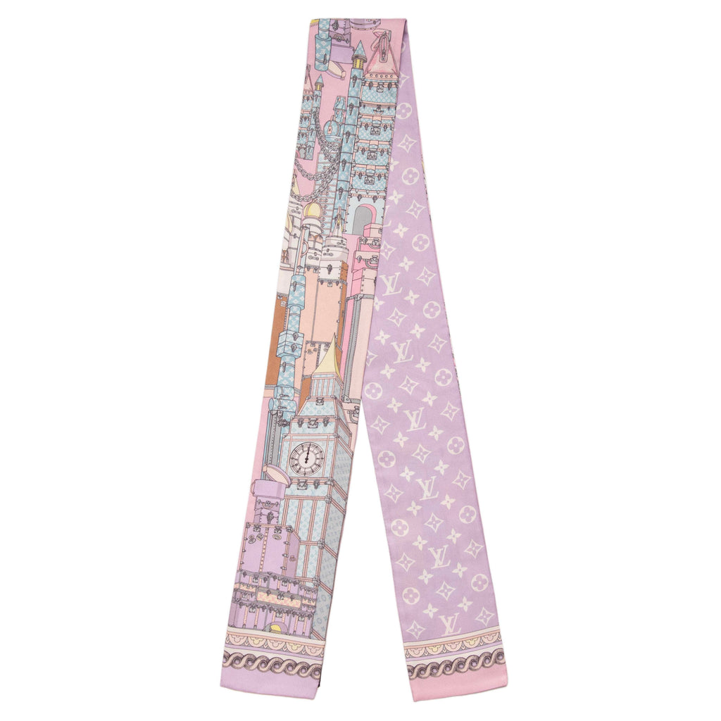 Louis Vuitton Mauve Silk Around The World Bandeau