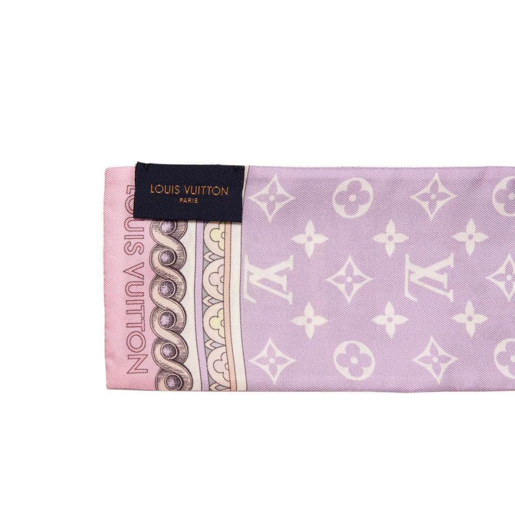 Louis Vuitton Mauve Silk Around The World Bandeau