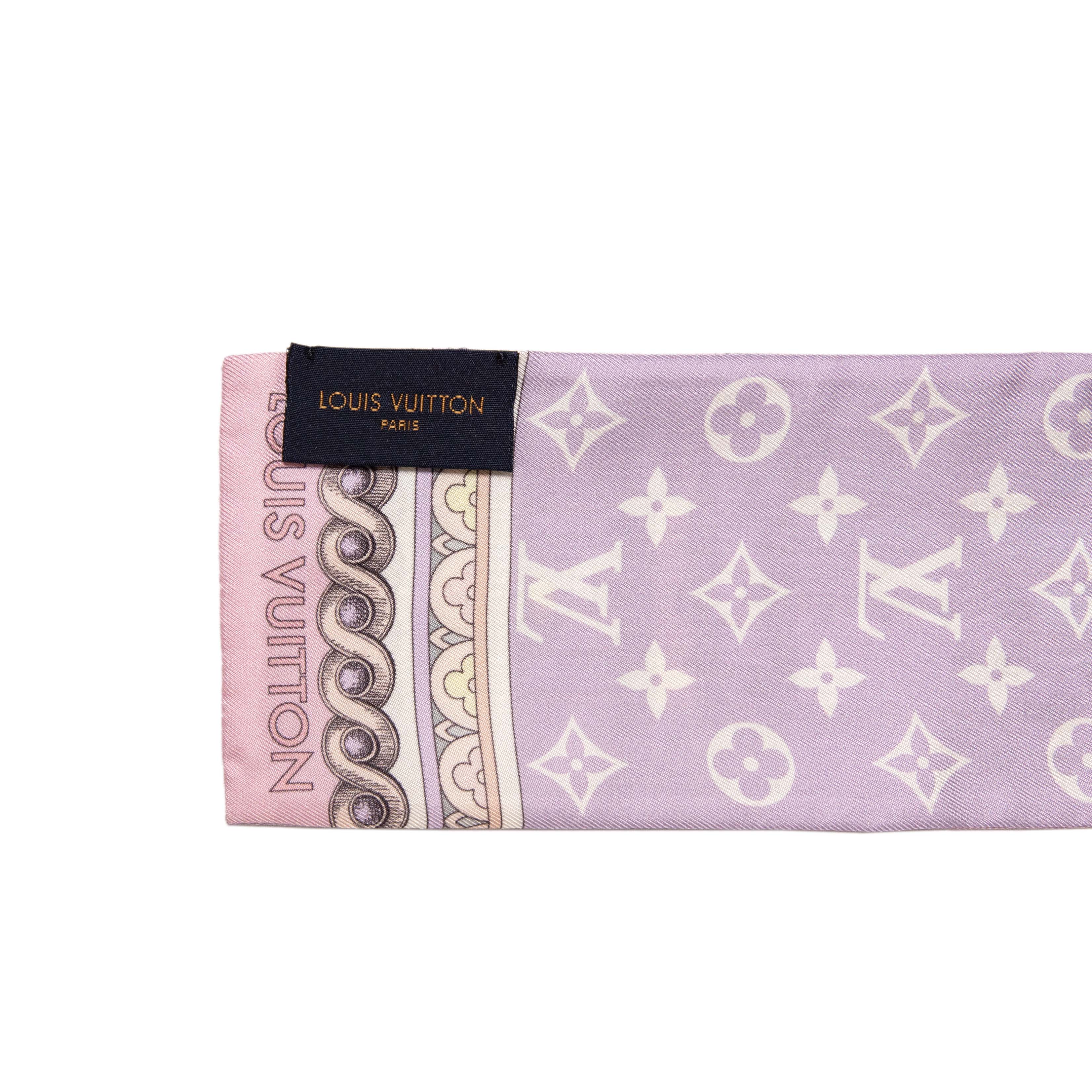 Louis Vuitton Mauve Silk Around The World Bandeau