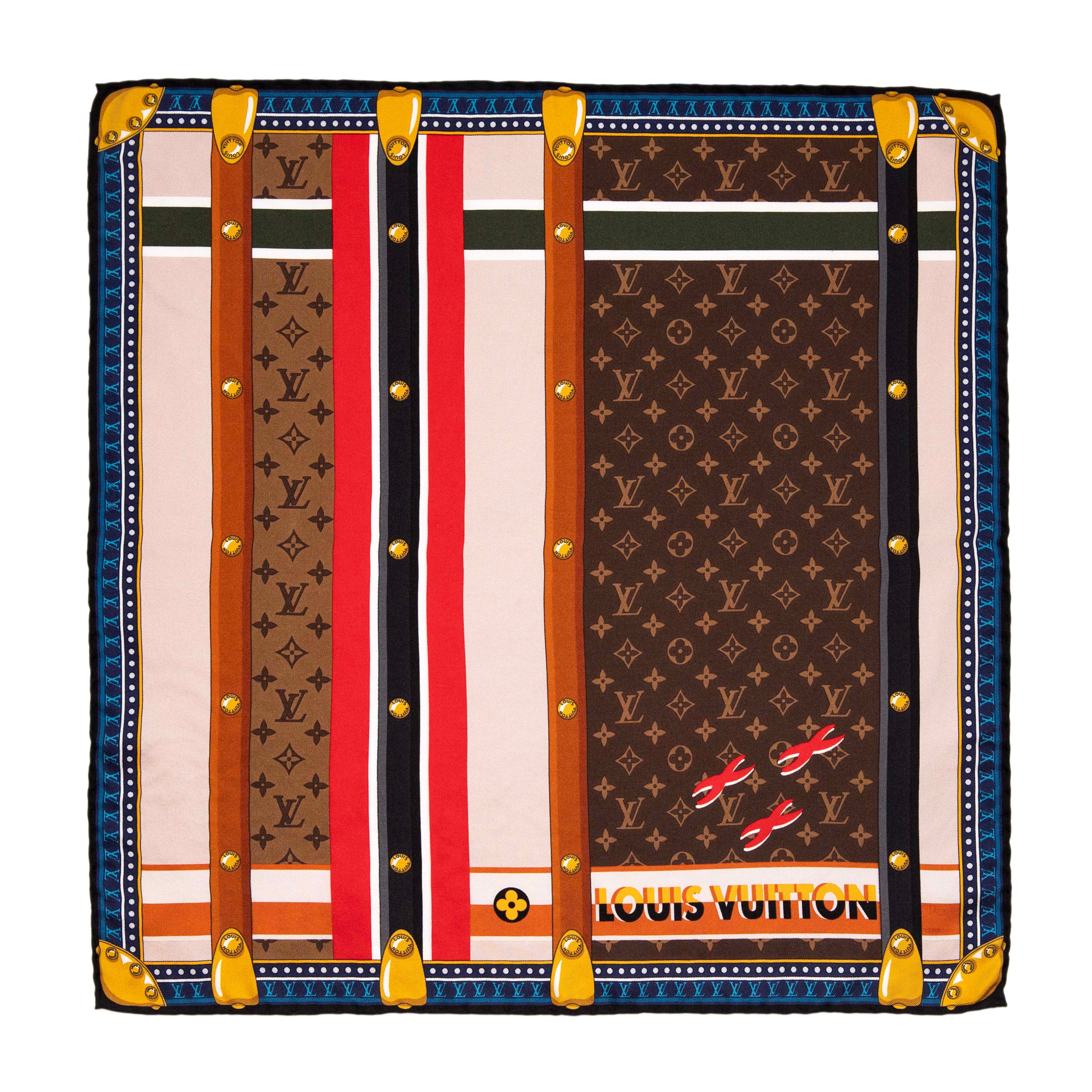 Louis Vuitton Silk Trunk In Love Square 45