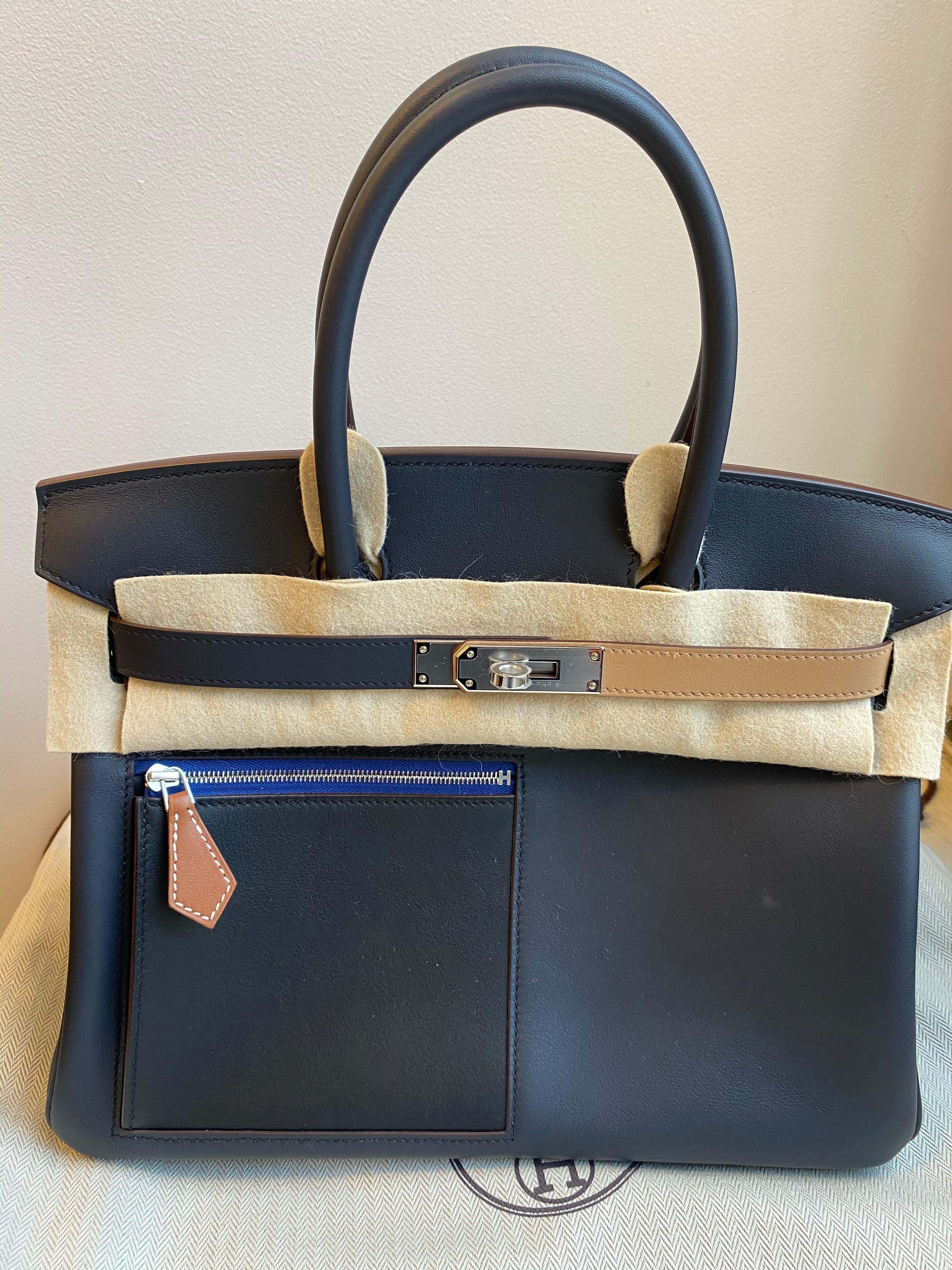 Hermes Colormatic Birkin 30 Black Swift Palladium Hardware-GE Part 1