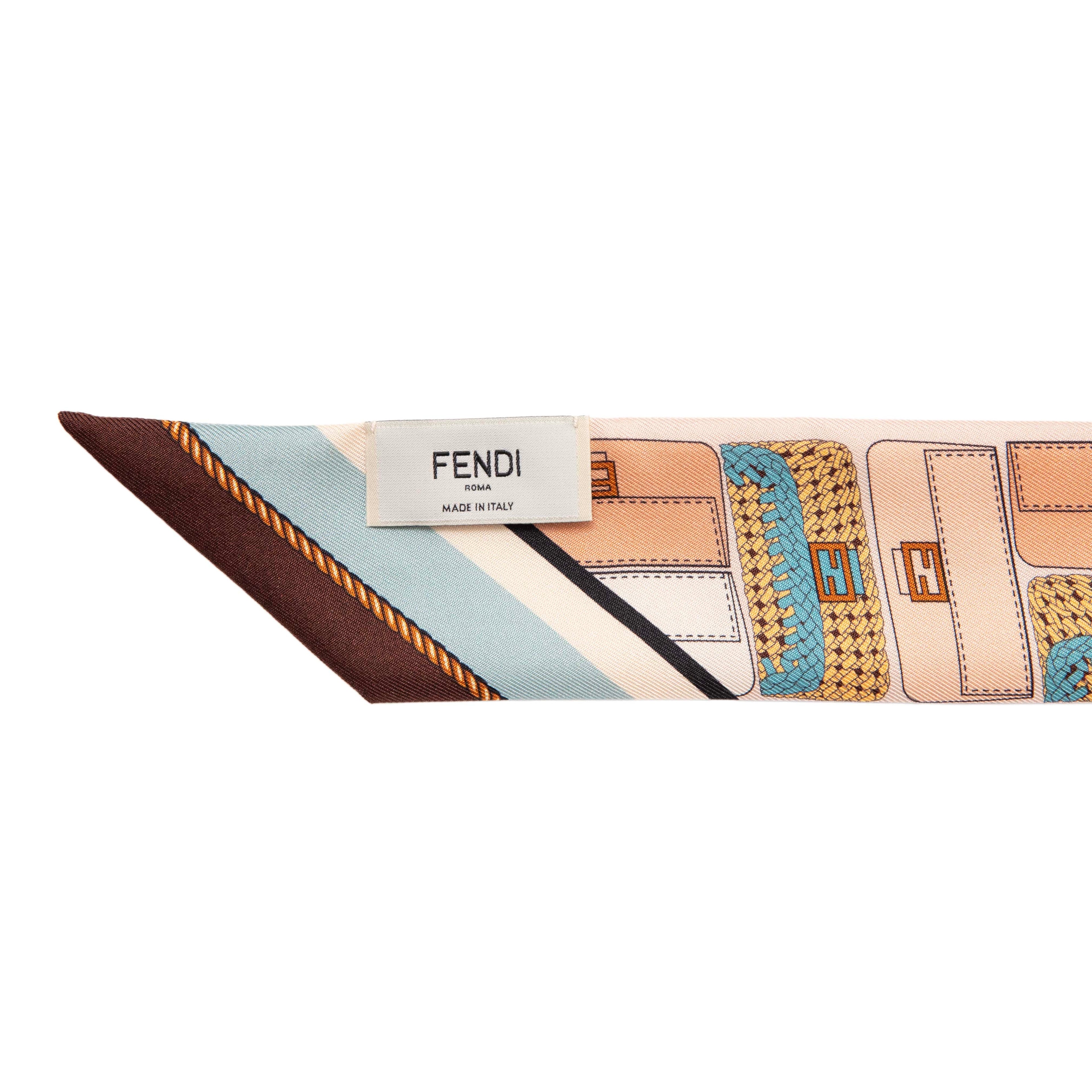 Fendi Silk Wrappy Bandeau