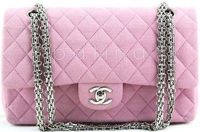 Chanel Pink Quilted Canvas Classic 2.55 Shoulder Flap Bag