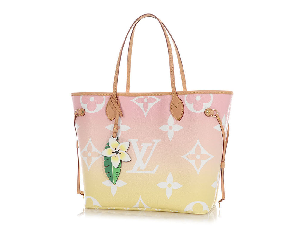 Louis Vuitton LE Pink and Yellow By the Pool Neverfull MM