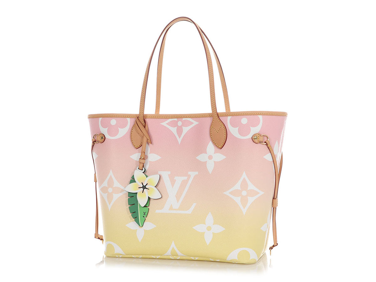Louis Vuitton LE Pink and Yellow By the Pool Neverfull MM