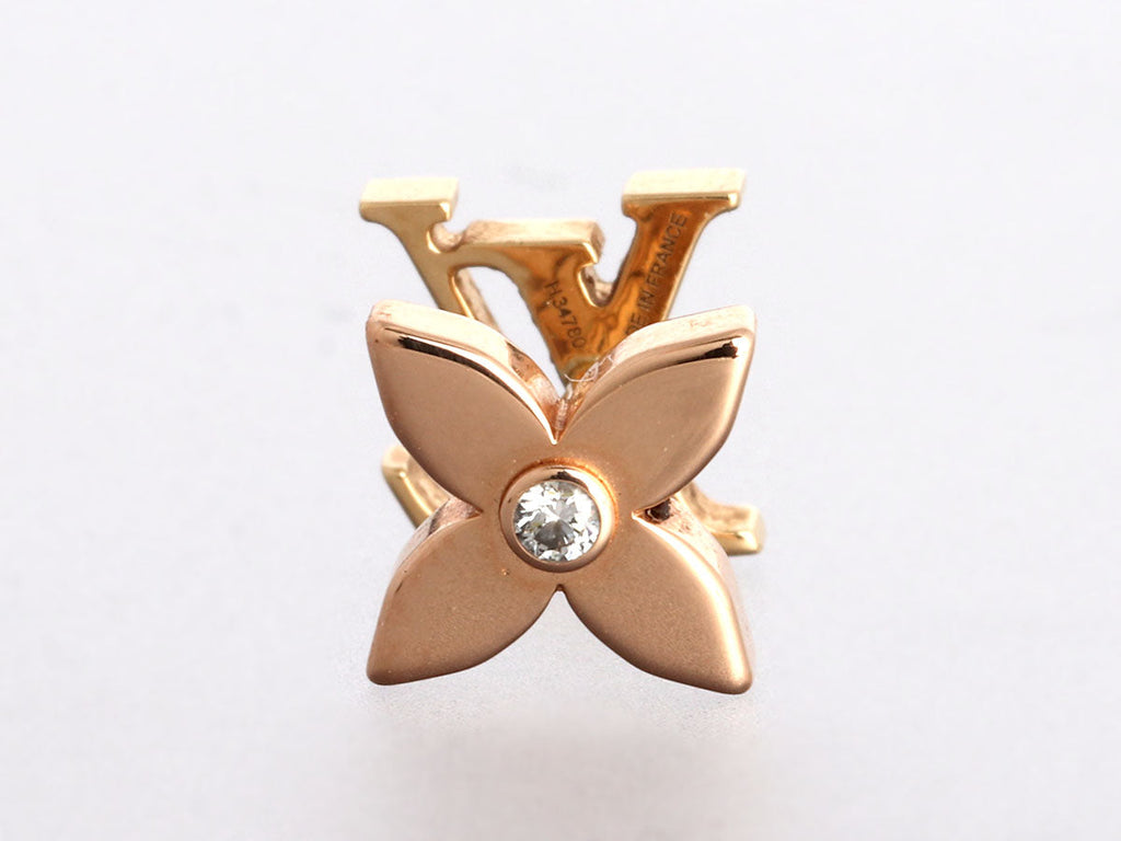 Louis Vuitton Two-Tone 18K Gold Diamond Idylle Blossom Reversible Pierced Stud Earrings