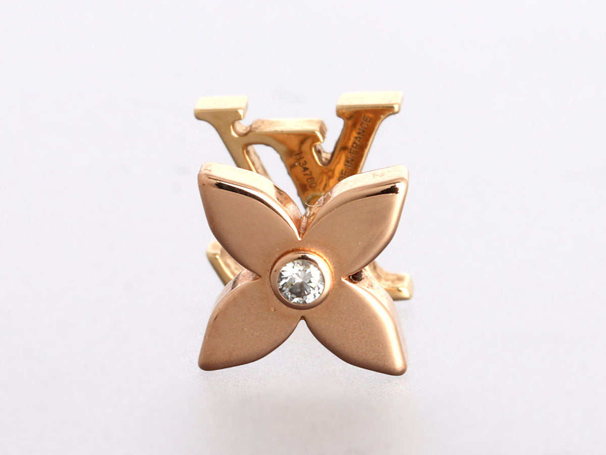 Louis Vuitton Two-Tone 18K Gold Diamond Idylle Blossom Reversible Pierced Stud Earrings