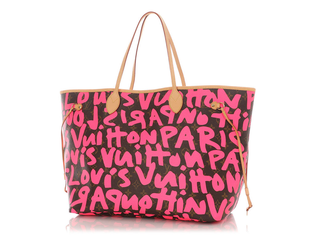 Louis Vuitton Pink Monogram Graffiti Neverfull GM