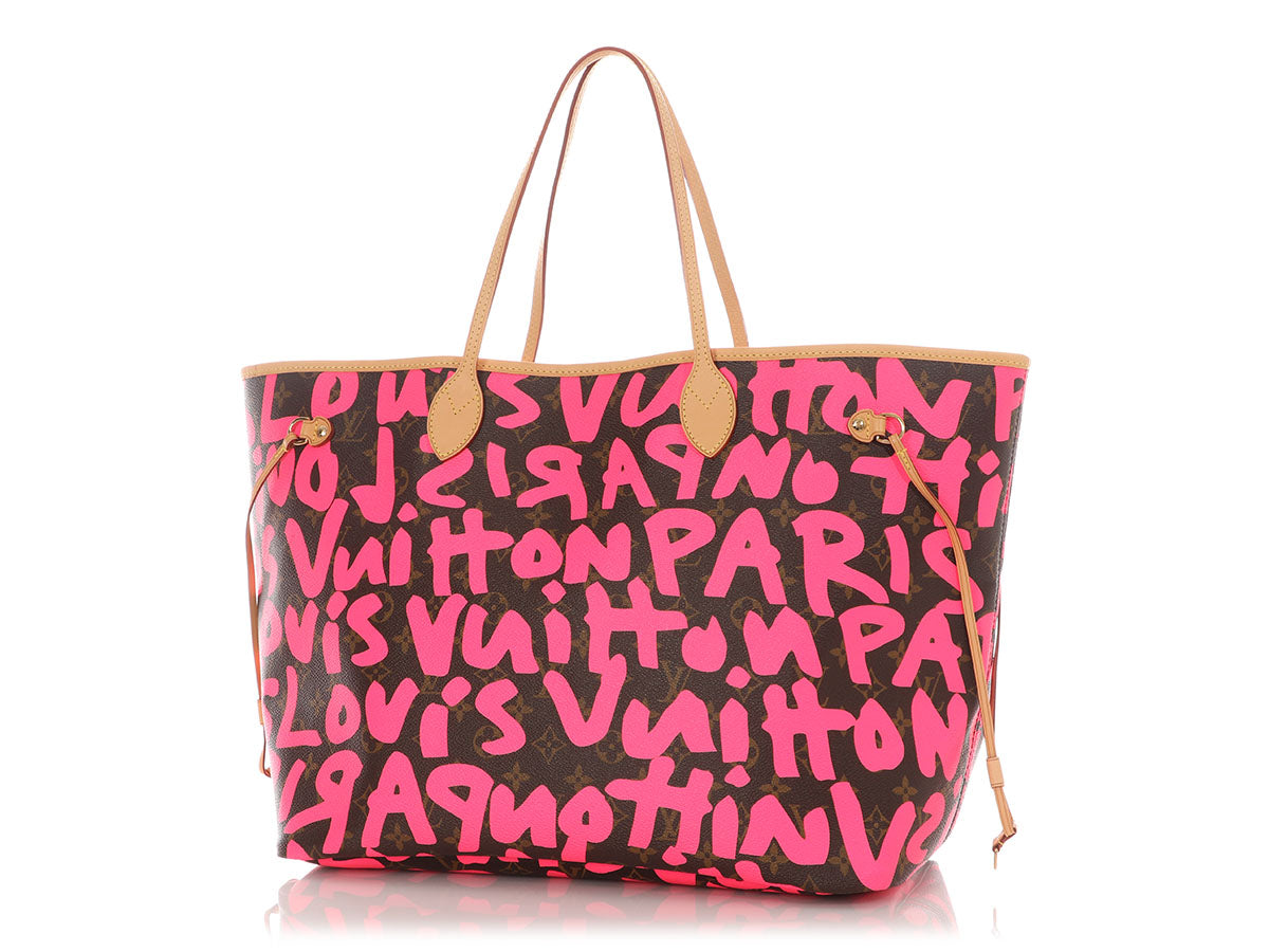 Louis Vuitton Pink Monogram Graffiti Neverfull GM