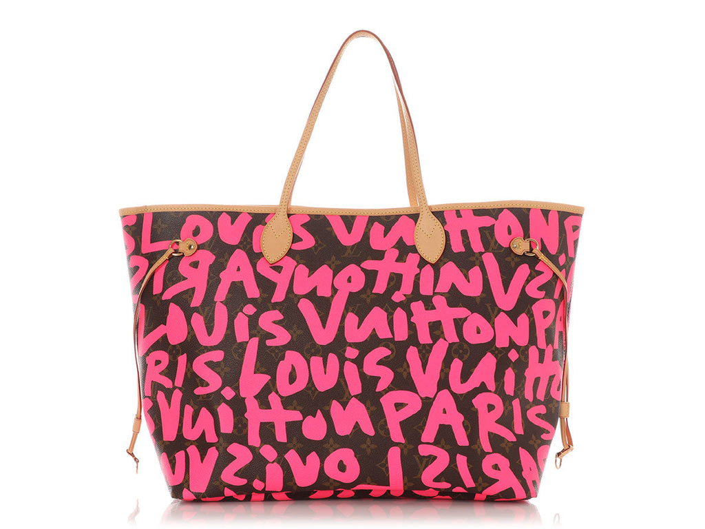 Louis Vuitton Pink Monogram Graffiti Neverfull GM