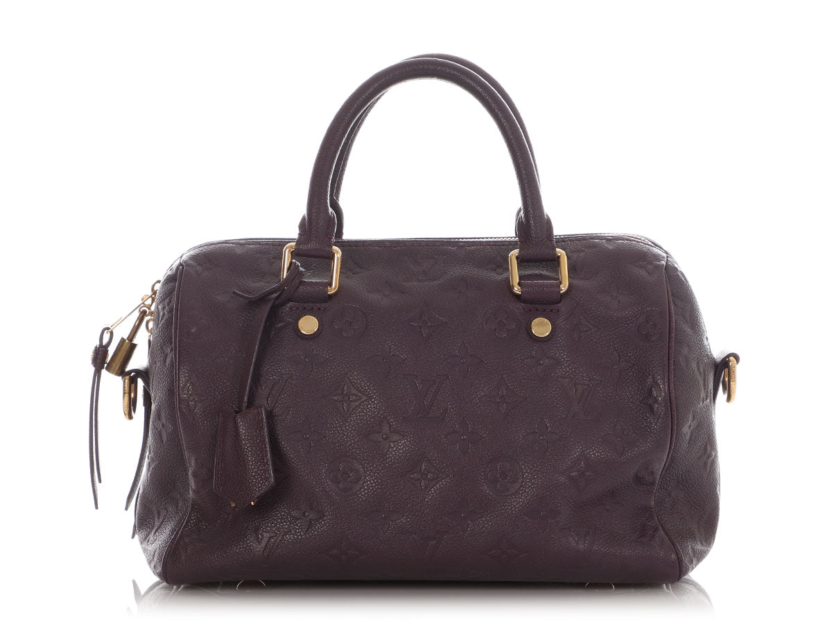 Louis Vuitton Aubergine Empreinte Speedy Bandoulière 25