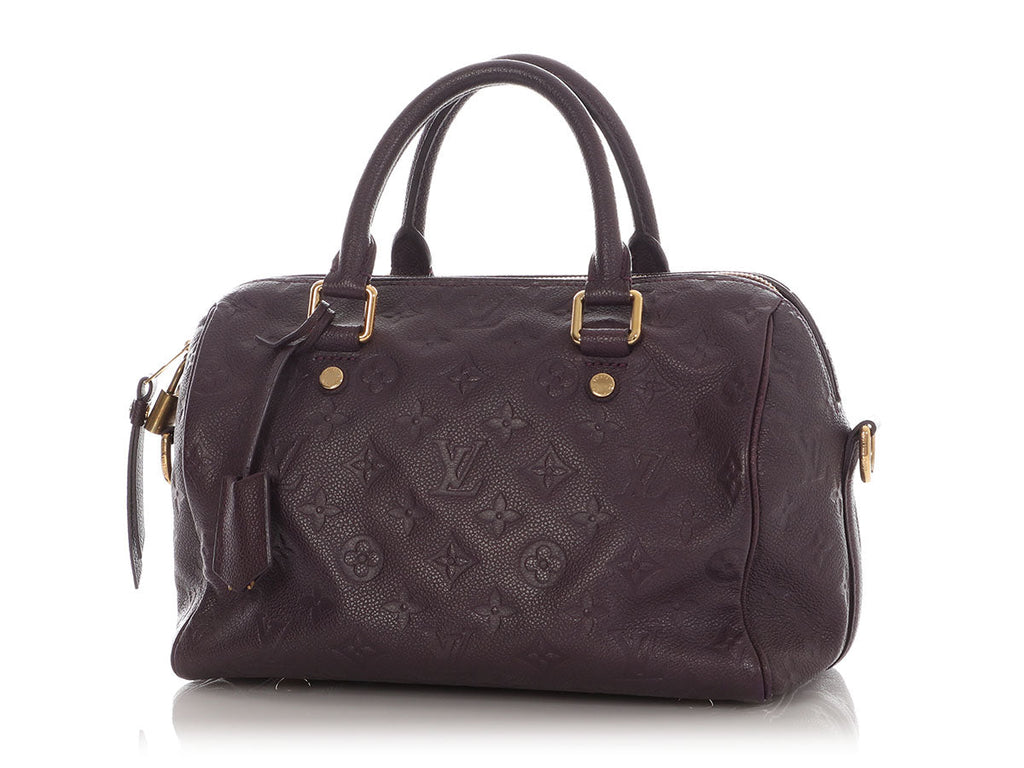 Louis Vuitton Aubergine Empreinte Speedy Bandoulière 25