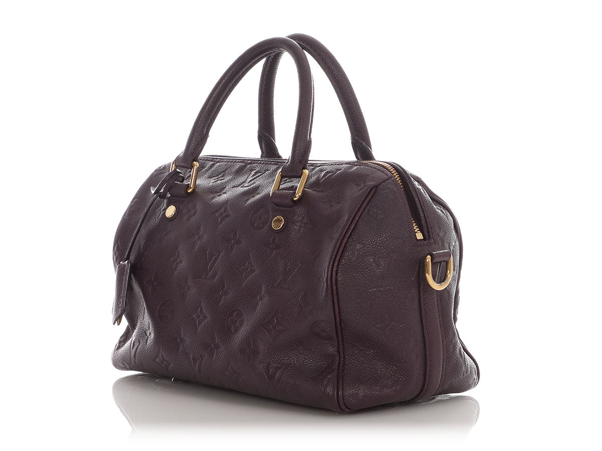 Louis Vuitton Aubergine Empreinte Speedy Bandoulière 25