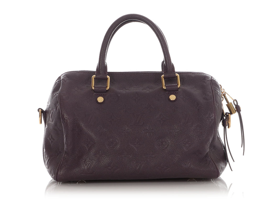 Louis Vuitton Aubergine Empreinte Speedy Bandoulière 25