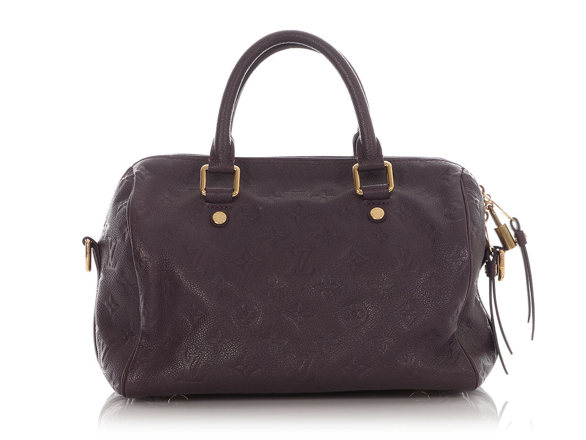 Louis Vuitton Aubergine Empreinte Speedy Bandoulière 25