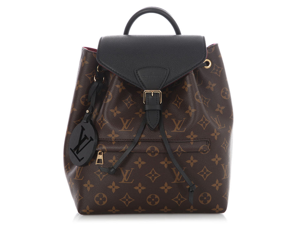 Louis Vuitton Monogram and Black Leather Montsouris PM NM