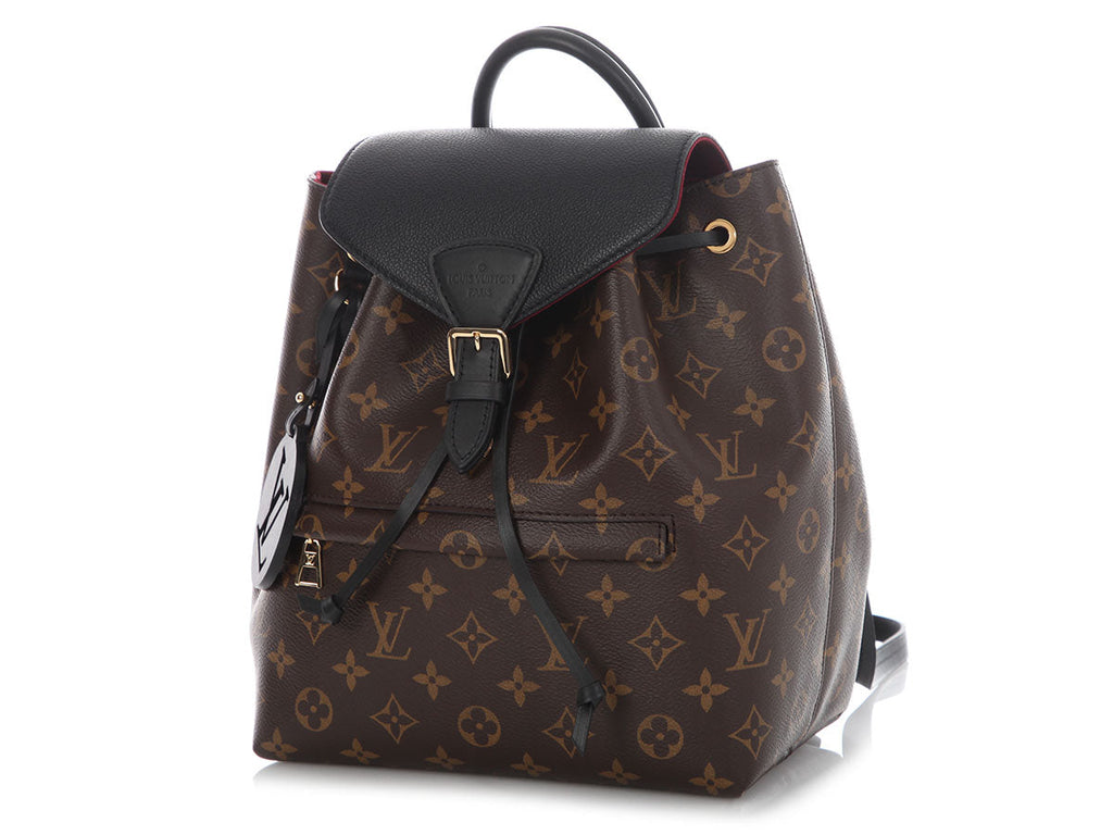 Louis Vuitton Monogram and Black Leather Montsouris PM NM