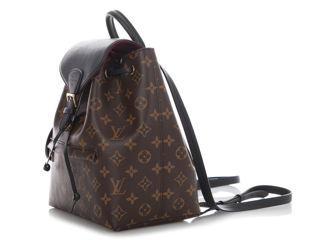Louis Vuitton Monogram and Black Leather Montsouris PM NM