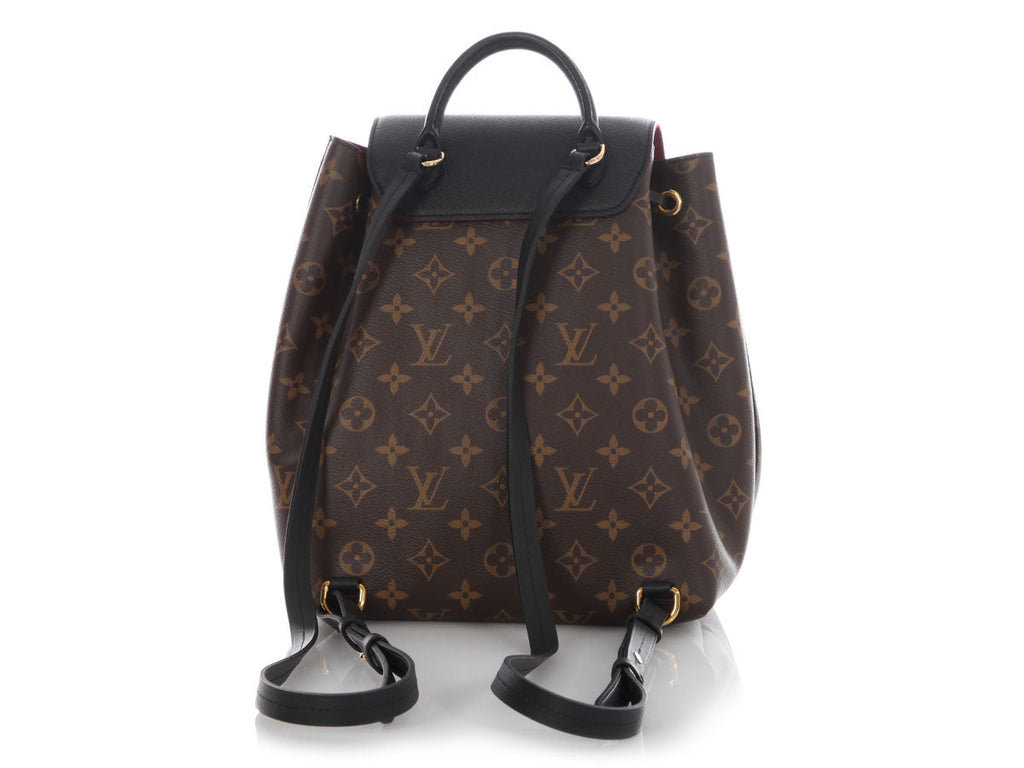 Louis Vuitton Monogram and Black Leather Montsouris PM NM