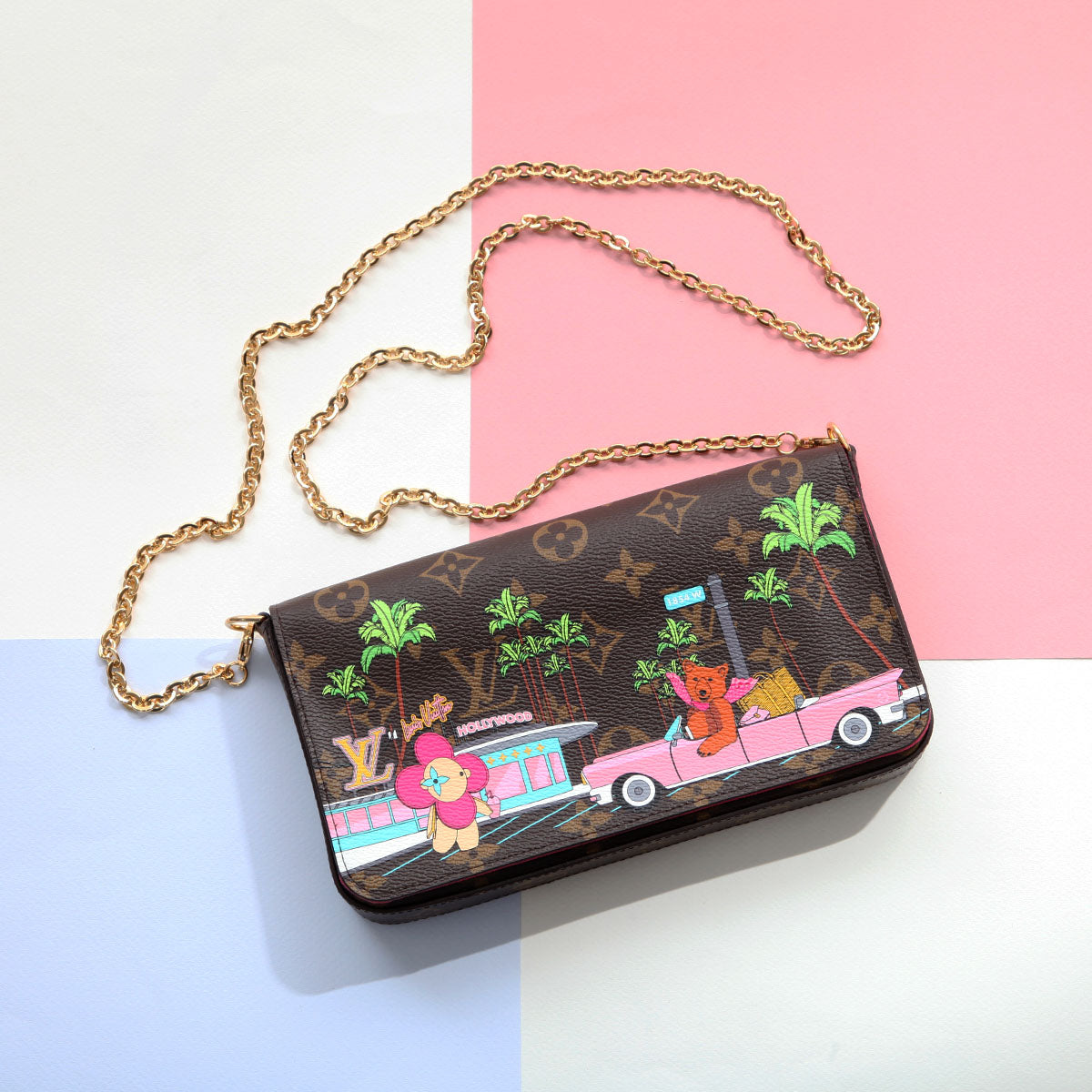 Louis Vuitton 2021 Monogram Christmas Animation Hollywood Félicie Pochette