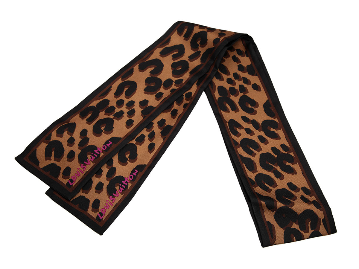 Louis Vuitton Stephen Sprouse Brown Leopard Print Silk Bandeau