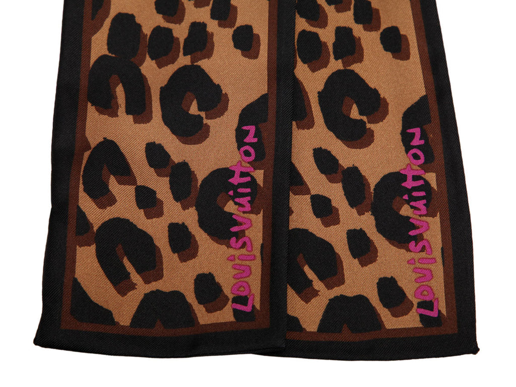 Louis Vuitton Stephen Sprouse Brown Leopard Print Silk Bandeau