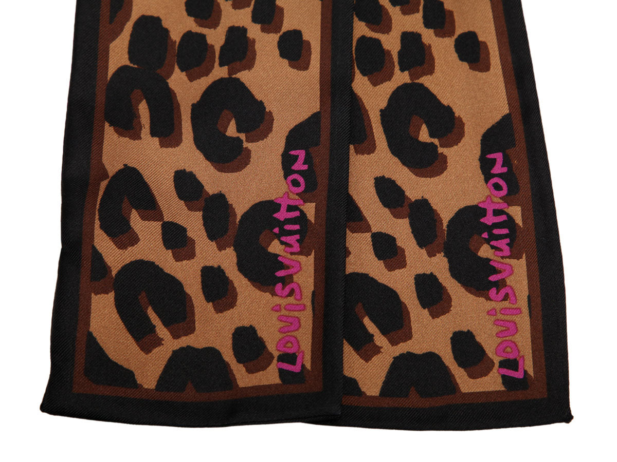 Louis Vuitton Stephen Sprouse Brown Leopard Print Silk Bandeau