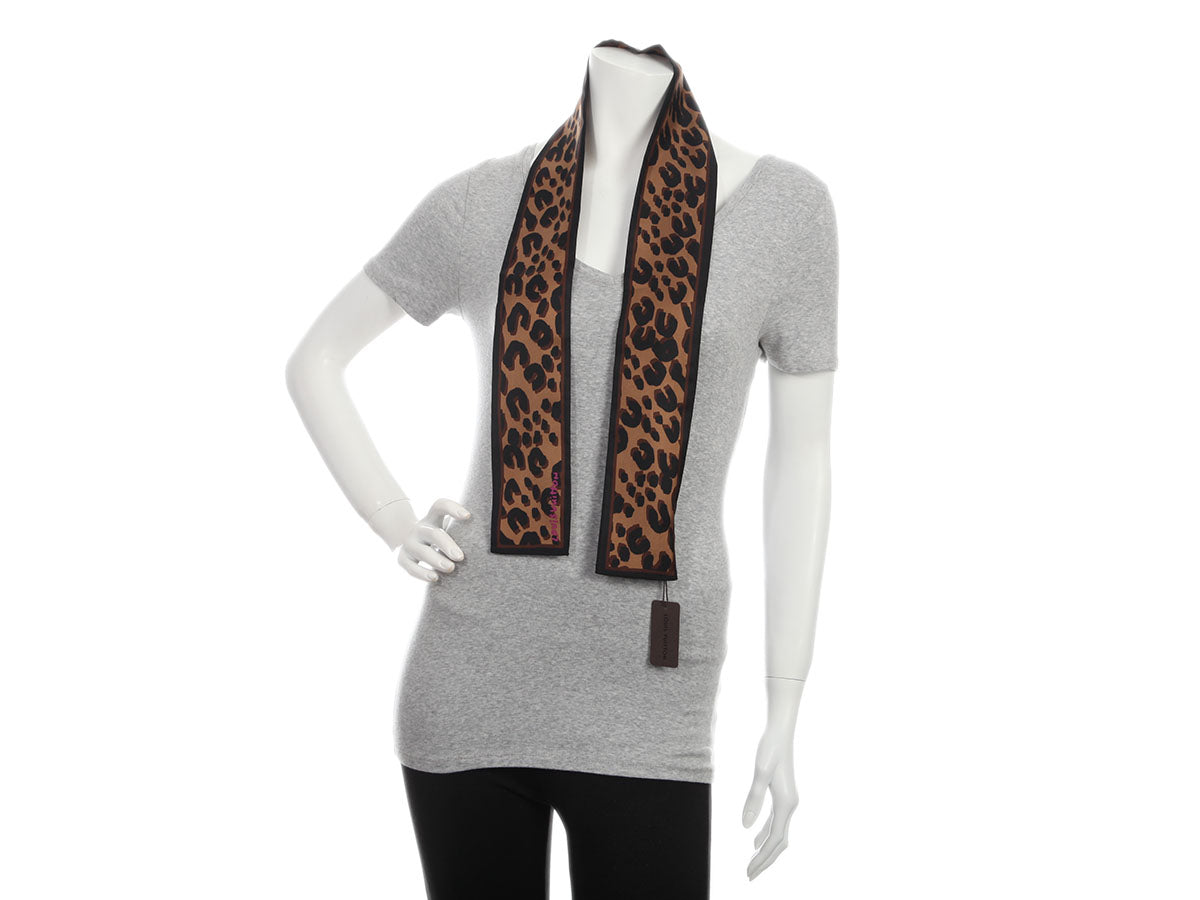 Louis Vuitton Stephen Sprouse Brown Leopard Print Silk Bandeau