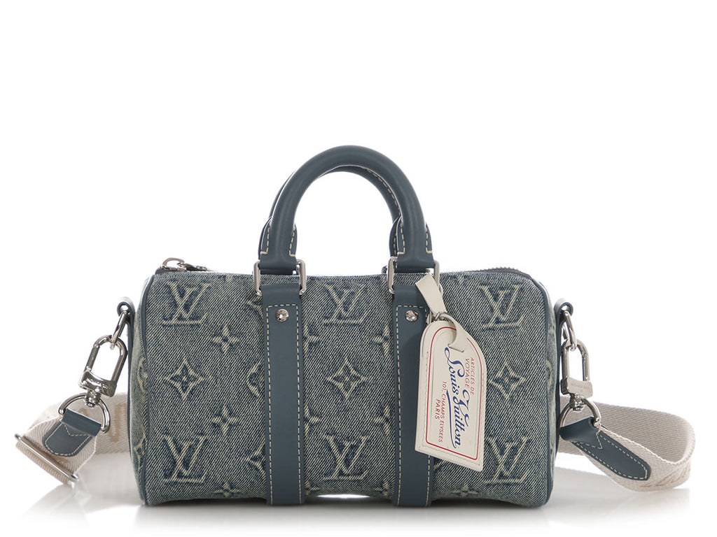 Louis Vuitton Washed Denim Keepall Bandoulière 25