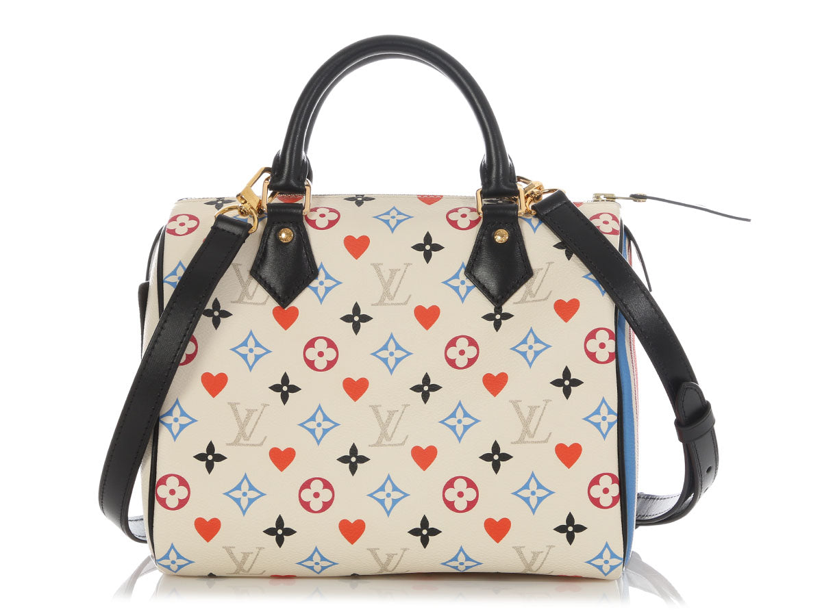 Louis Vuitton White Game On Speedy Bandoulière 25