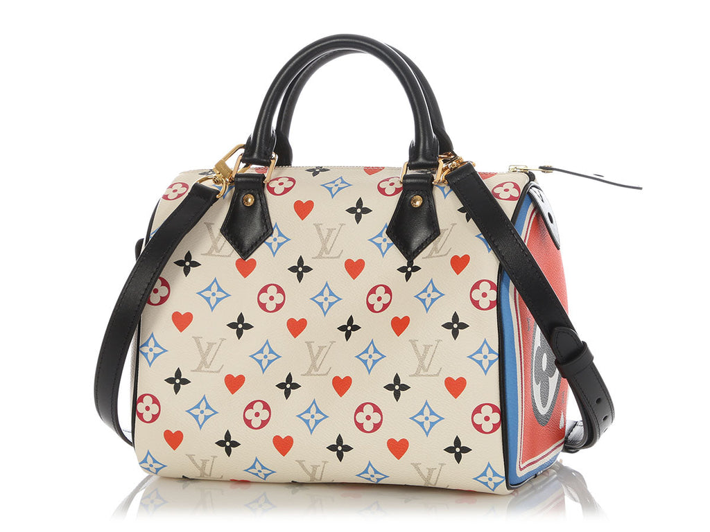 Louis Vuitton White Game On Speedy Bandoulière 25