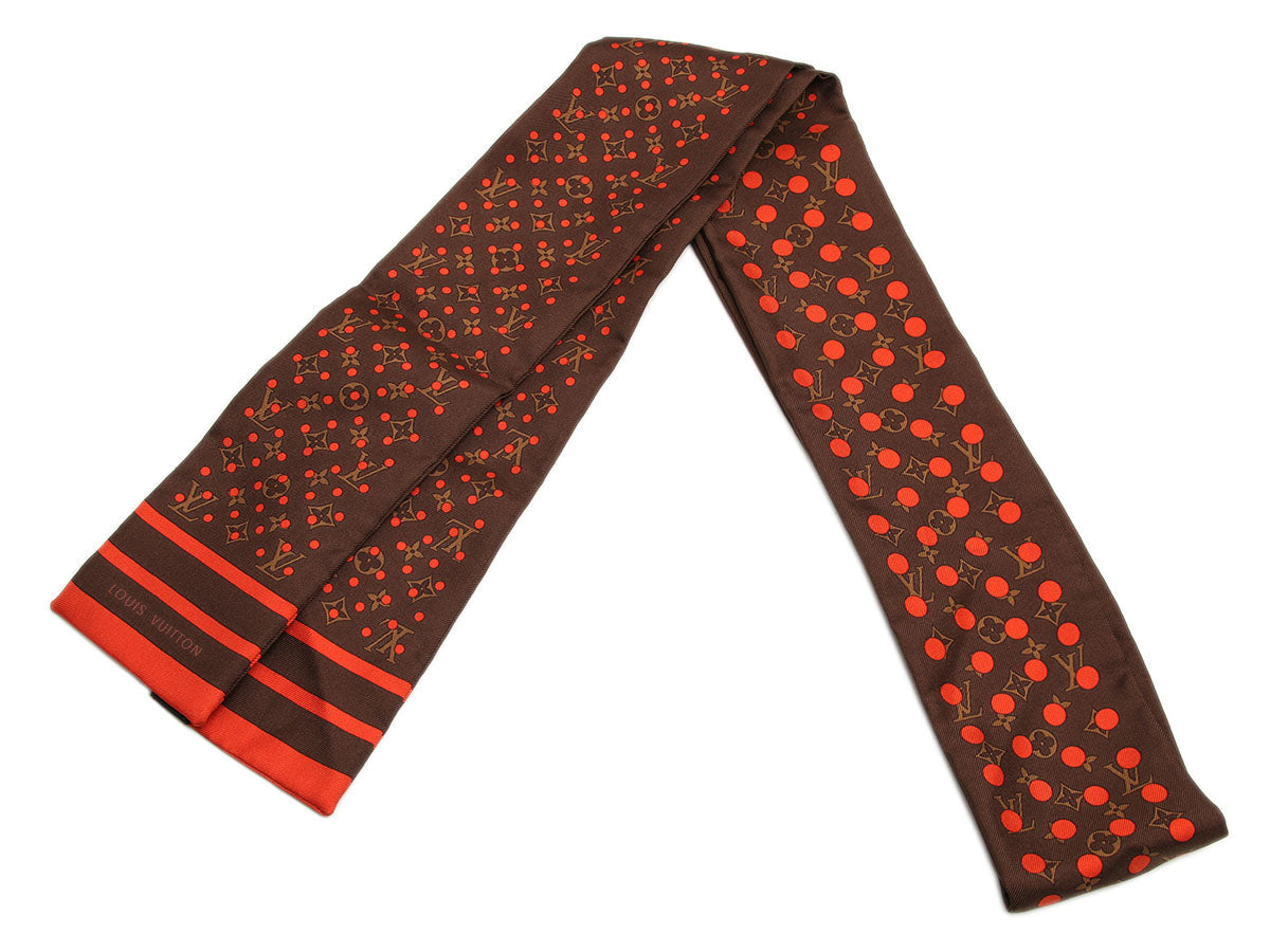 Louis Vuitton Orange Monogram Perforated Silk Bandeau