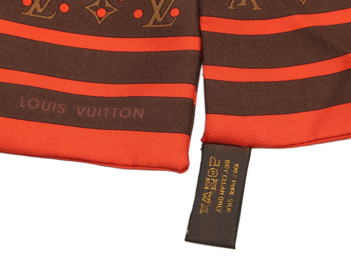 Louis Vuitton Orange Monogram Perforated Silk Bandeau