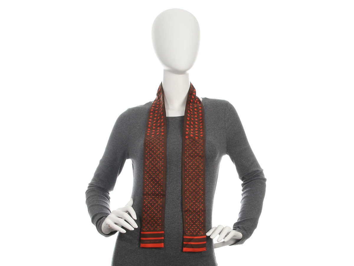 Louis Vuitton Orange Monogram Perforated Silk Bandeau