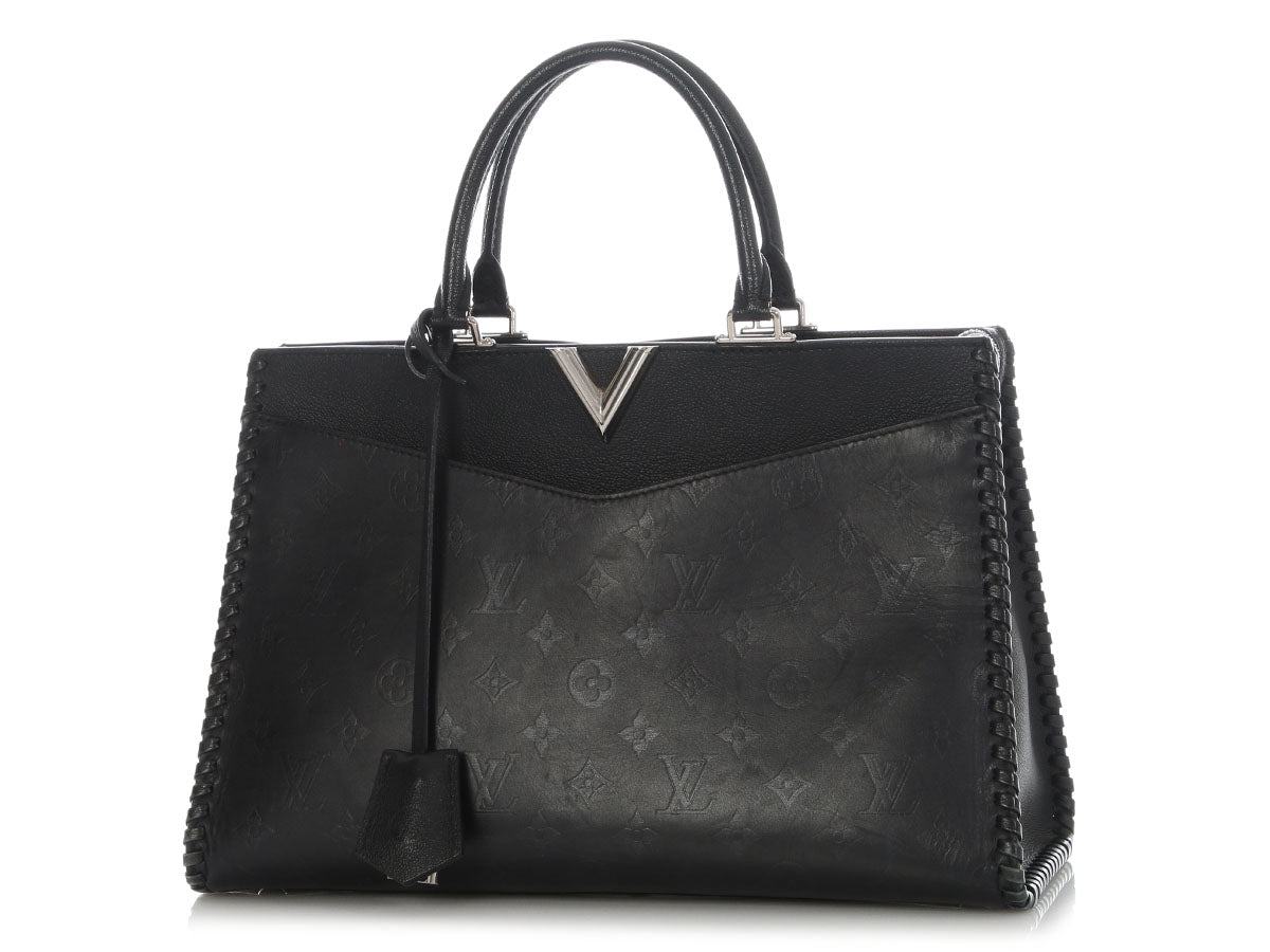 Louis Vuitton Black Leather Monogram Very