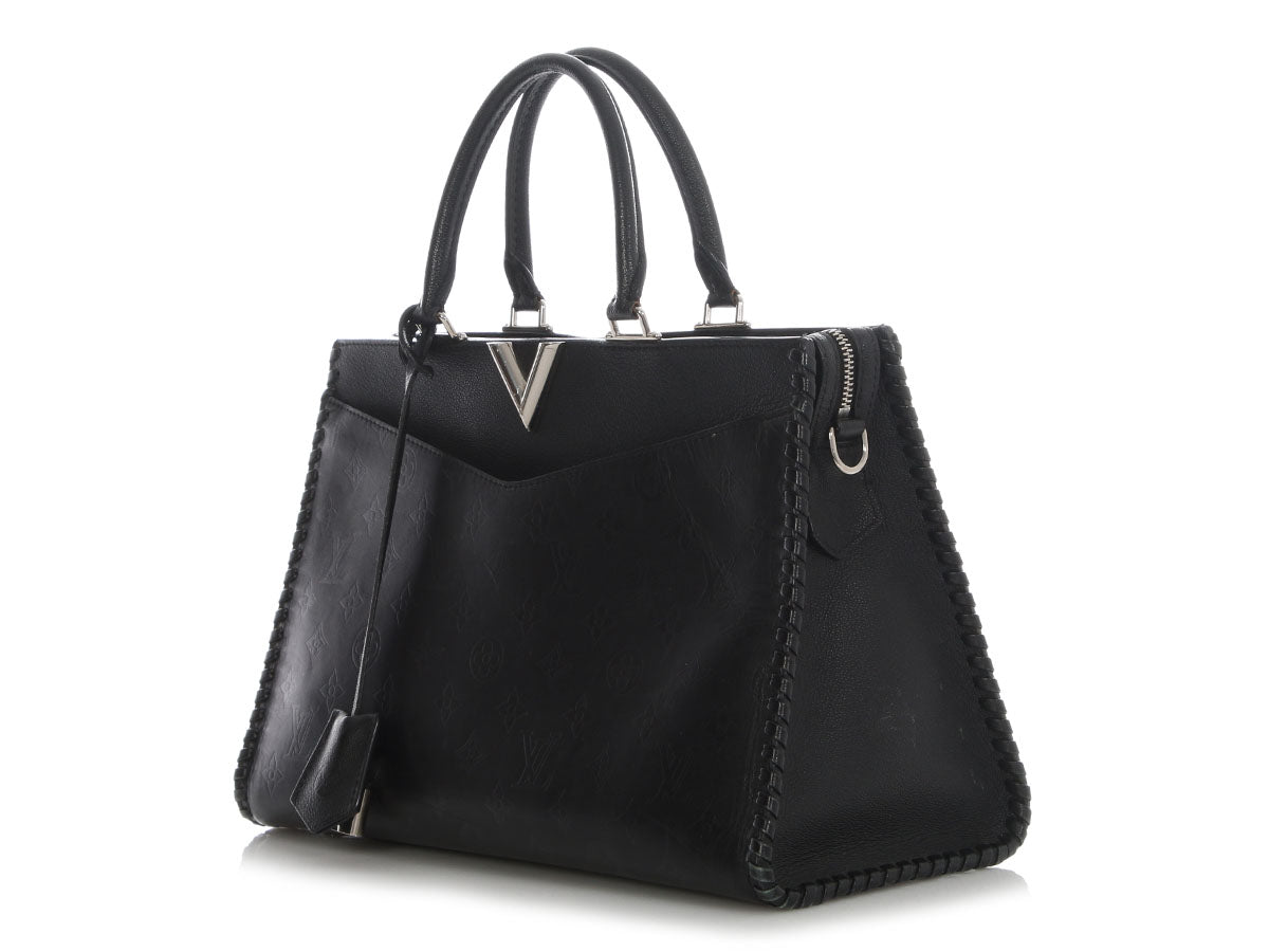Louis Vuitton Black Leather Monogram Very