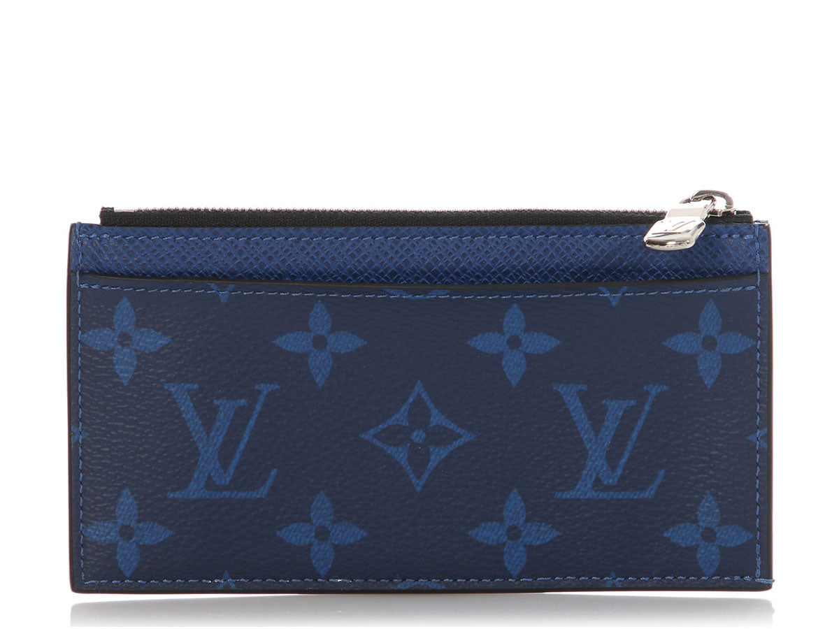 Louis Vuitton Blue Monogram Taigarama Coin Card Holder