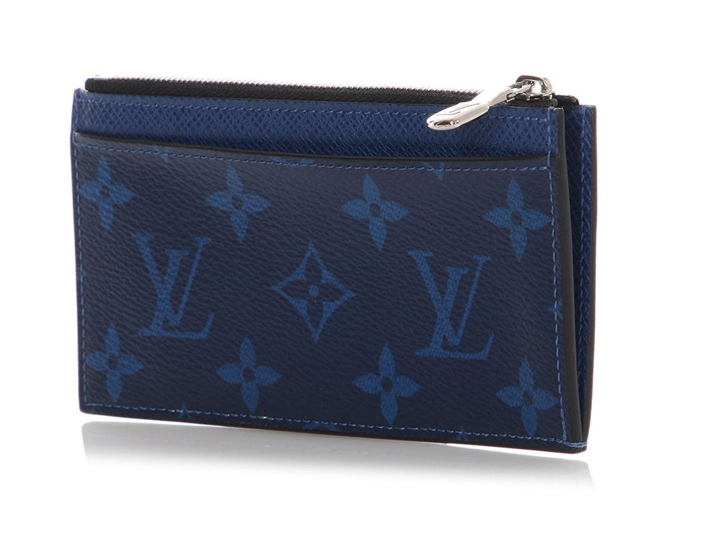 Louis Vuitton Blue Monogram Taigarama Coin Card Holder