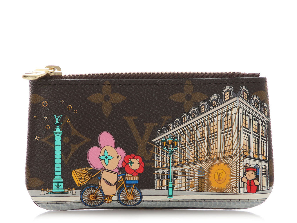 Louis Vuitton 2022 Monogram Christmas Animation Paris Key Pouch