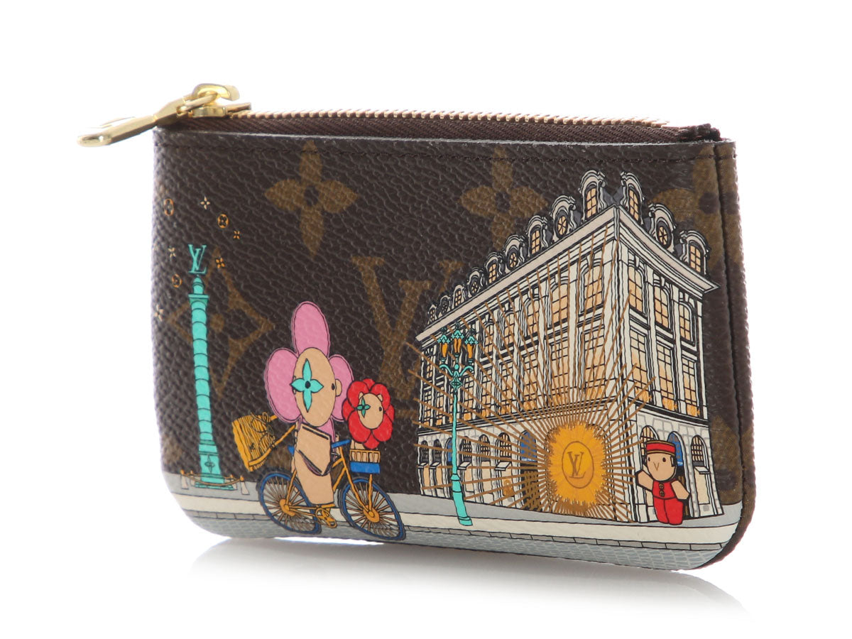 Louis Vuitton 2022 Monogram Christmas Animation Paris Key Pouch