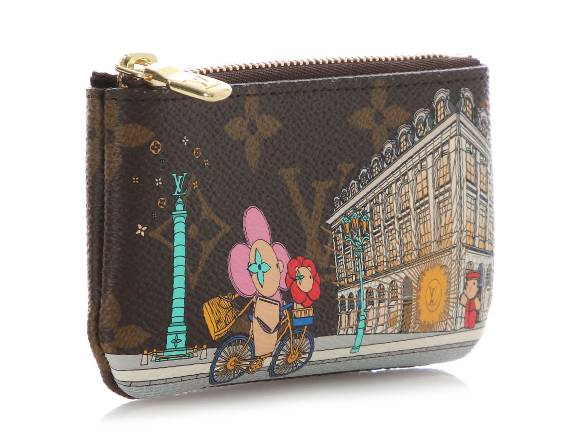 Louis Vuitton 2022 Monogram Christmas Animation Paris Key Pouch