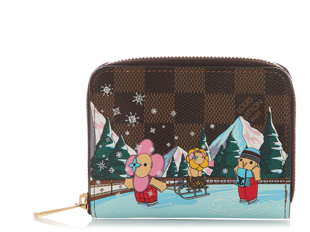 Louis Vuitton 2023 Damier Ebène Christmas Animation Zippy Coin Purse